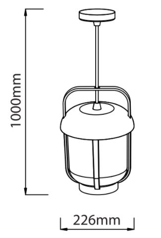 dimensiones lámpara colgante